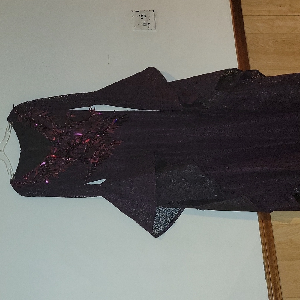 NAGWA'S-PURPLE LACE COUTURE LONG DESIGNER